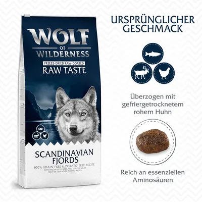 Wolf of Wilderness "Scandinavian Fjords" Rentier, Huhn & Lachs - getreidefrei