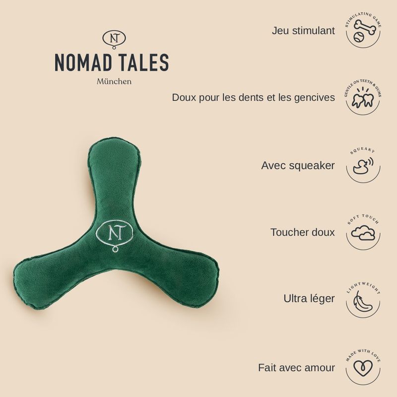 Nomad Tales Blush Jouet Boomerang en peluche