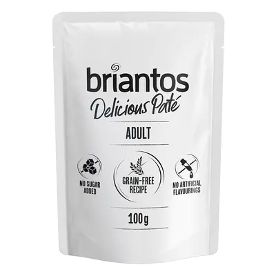 Briantos Delicious Paté Adult, 100 g. Bez dodatka šećera, receptura bez žitarica, bez umjetnih aroma.