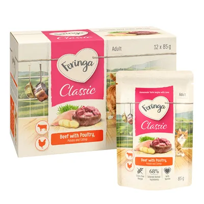 Feringa Classic Meat Menu 12 x 85 g en bolsitas - Vacuno y ave con patatas Feringa Classic Meat Menu 12 x 85 g en bolsitas - Vacuno y ave con patatas