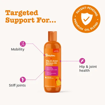 Zesty Paws Hip & Joint Salmon Oil Formula - 250ml Zesty Paws Hip & Joint Salmon Oil Formula - 250ml