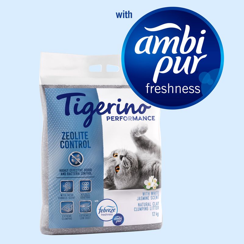 Tigerino Performance Zeolite Control kočkolit - Ambi Pur vůně jasmínu