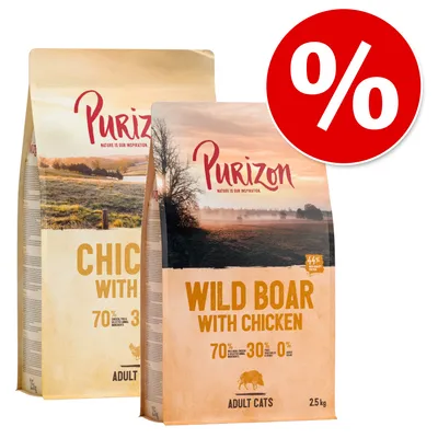 Set de probă! Purizon - hrană uscată fără cereale pentru Kitten și Adult