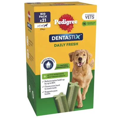 Pedigree Dentastix Fresh - Daily Freshness - Large (>25kg) - 21 Sticks