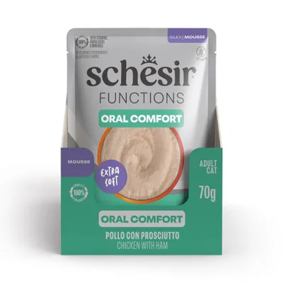 Schesir Functions Mousse 12 x 70 g - Oral med kyckling & skinka Schesir Functions Mousse 12 x 70 g - Oral med kyckling & skinka