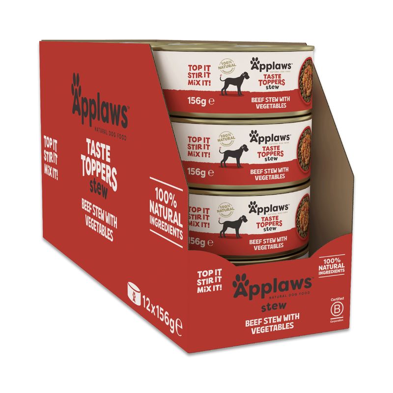 Applaws Taste Toppers Natural Stew 48 x 156 g
