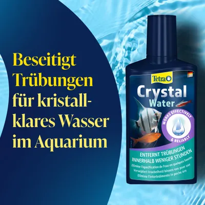 Tetra Crystal Water entfernt Trübungen für kristallklares Wasser im Aquarium. Entfernt Trübungen innerhalb weniger Stunden. Tetra Crystal Water entfernt Trübungen für kristallklares Wasser im Aquarium. Entfernt Trübungen innerhalb weniger Stunden.