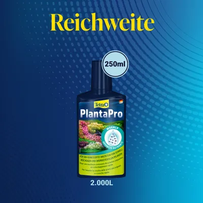 Tetra PlantaPro, 250ml Flasche, reicht für 2.000 Liter. Für verbessertes Wachstum von schnell wachsenden und anspruchsvollen Pflanzen. Tetra PlantaPro, 250ml Flasche, reicht für 2.000 Liter. Für verbessertes Wachstum von schnell wachsenden und anspruchsvollen Pflanzen.