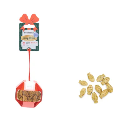 Beeztees Katzensnack Weihnachts-Katzenminz Cookies 30 g - Huhn/Thunfisch Beeztees Katzensnack Weihnachts-Katzenminz Cookies 30 g - Huhn/Thunfisch