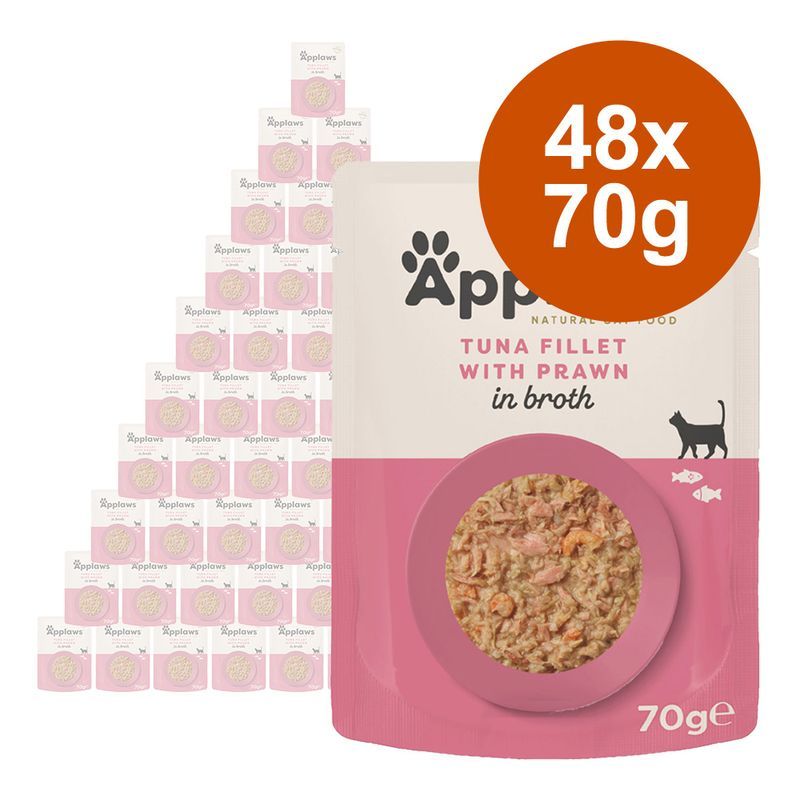 Sparepakke Applaws Cat Natural i buljong 48 x 70 g