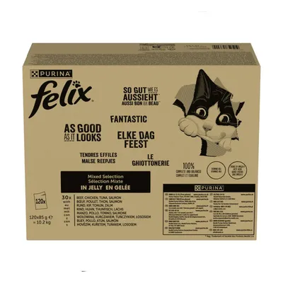 Jumbopack Felix "Aussi bon que beau" 120 x 85 g pour chat
