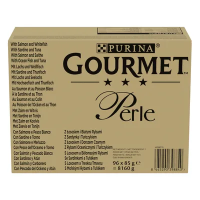 Gourmet Perle Wet Cat Food + 12 x 57g Gourmet Wet Cat Food Free! * - Ocean Flakes in Gravy (96 x 85g) + Salmon Revelations Mousse (12 x 57g) Gourmet Perle Wet Cat Food + 12 x 57g Gourmet Wet Cat Food Free! * - Ocean Flakes in Gravy (96 x 85g) + Salmon Revelations Mousse (12 x 57g)