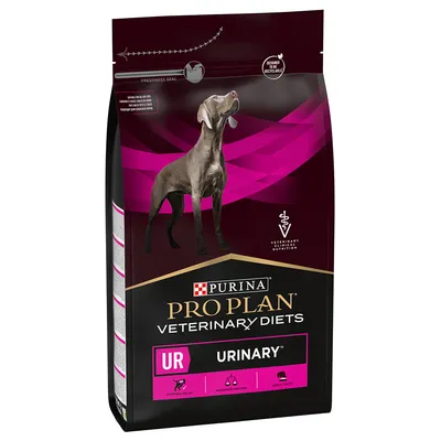 Purina Pro Plan Veterinary Diets UR Urinary храна за кучета с контролиран pH, висококачествен протеин и добър вкус. Свежо затваряне, рециклируема опаковка.