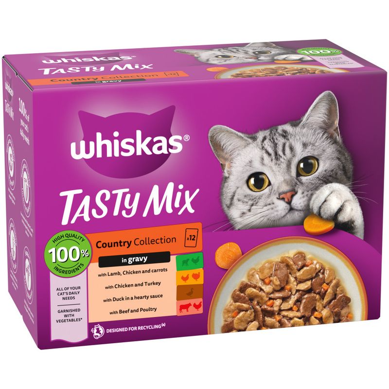 Whiskas 1+ Tasty Mix Country Collection in Gravy