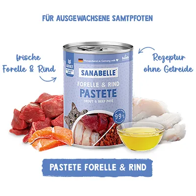Sanabelle All Meat 6 x 400 g - Forelle & Rind Sanabelle All Meat 6 x 400 g - Forelle & Rind