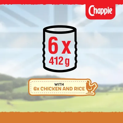 Chappie Chicken & Rice - 6 x 412g