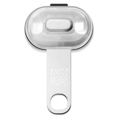 Max & Molly LED-Licht mit Ein-/Ausschalter, weisses Design, geeignet zur Befestigung an Zubehör.