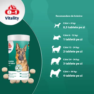 8in1 Vitality Tablete cu glucozamină + MSM
