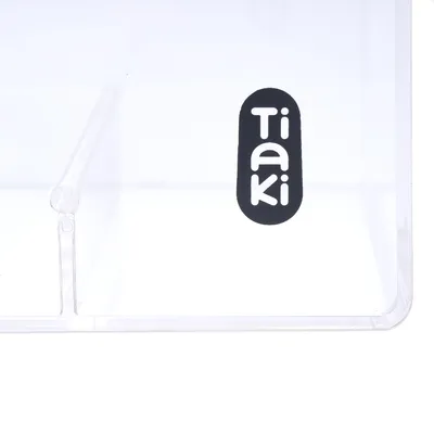 Tiaki logo on transparent material.