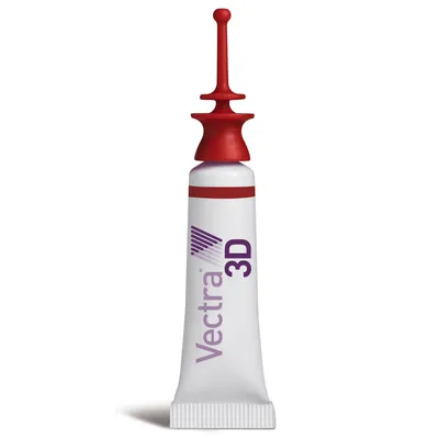 Vectra 3D Pipette mit rotem Applikator, geeignet für die Anwendung auf Haustieren. Produktname und Design sichtbar.