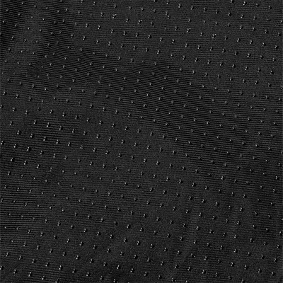 Schwarzer Stoff mit kleinen, gleichmässig verteilten Punkten. Struktur und Material sichtbar für Produktbeschreibung.