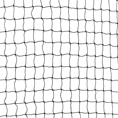 Schwarzes Netz mit quadratischer Maschenstruktur, geeignet für Sicherheits- oder Abgrenzungszwecke.