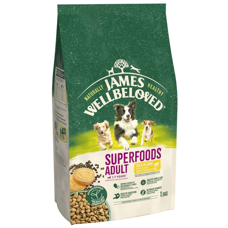 James Wellbeloved Adult Hypoallergenic Superfoods - Lamb with Potato & Chia