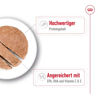Hochwertiger Proteingehalt. Angereichert mit EPA, DHA und Vitamin C & E.