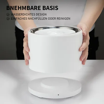Abnehmbare Basis mit wasserdichtem Design. Einfaches Nachfüllen oder Reinigen.