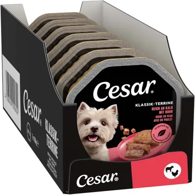 Cesar tálcás megapack 14 x 150 g - Klasszikusok: terrine borjú & szárnyas