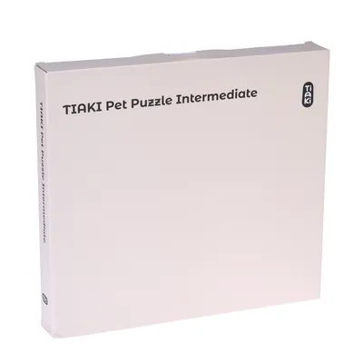 TIAKI Pet Puzzle Intermediate csomagolás, fehér, fekete felirattal.