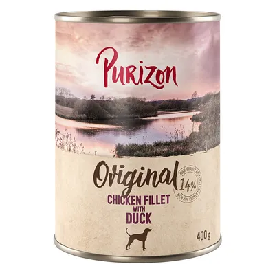 Purizon Original kuracie filé s kačicou, 14 % kuracieho filé, 400 g konzerva.