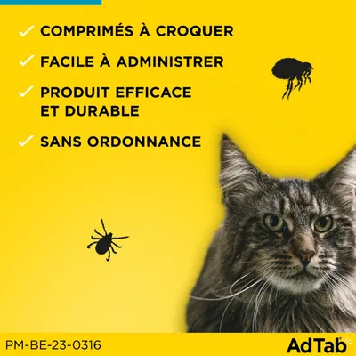 AdTab Comprimés à mâcher pour chat (2 à 8 kg)