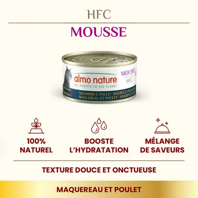 Lot Almo Nature HFC Mousse 24 x 70 g pour chat