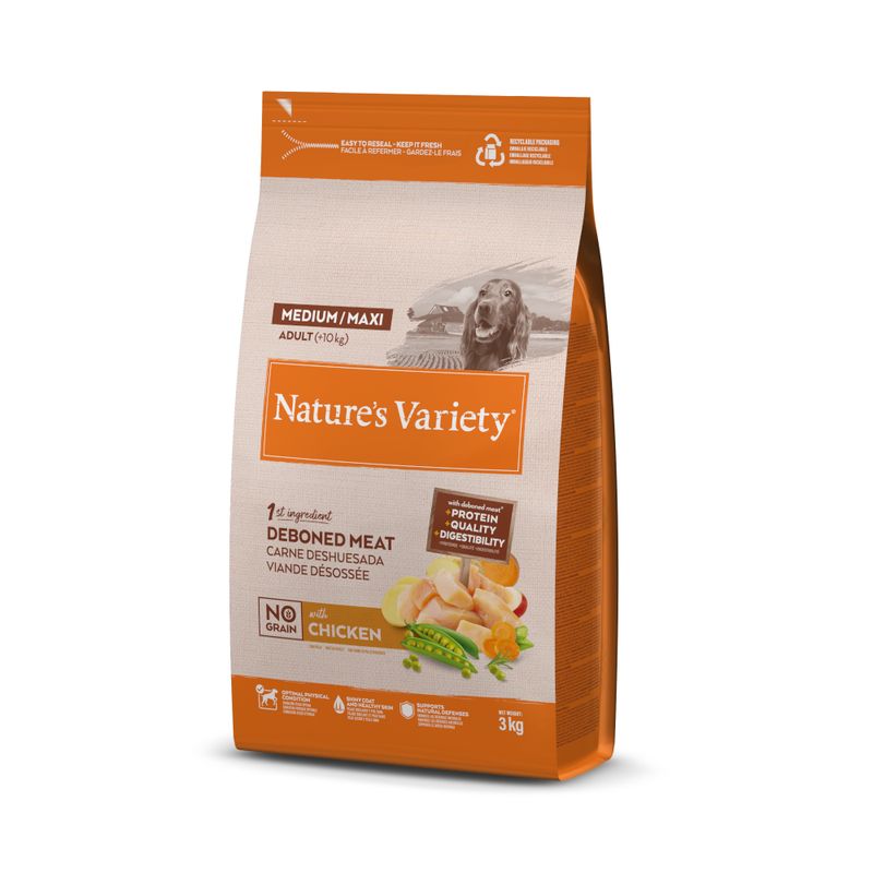Nature's Variety No Grain Adult Medium/Maxi frango do campo