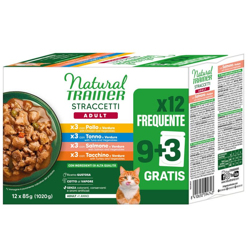 Natural Trainer Straccetti Adult Tiras em molho 12 x 85 g