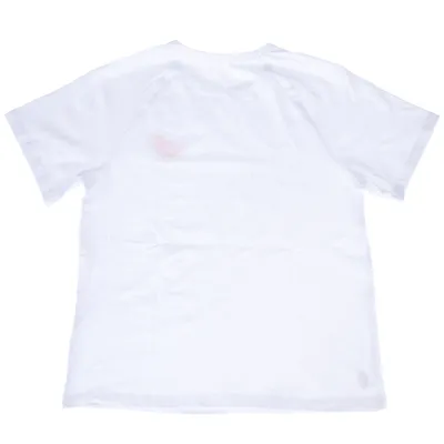 Weisse T-Shirt-Rückansicht ohne sichtbare Aufdrucke oder Muster.