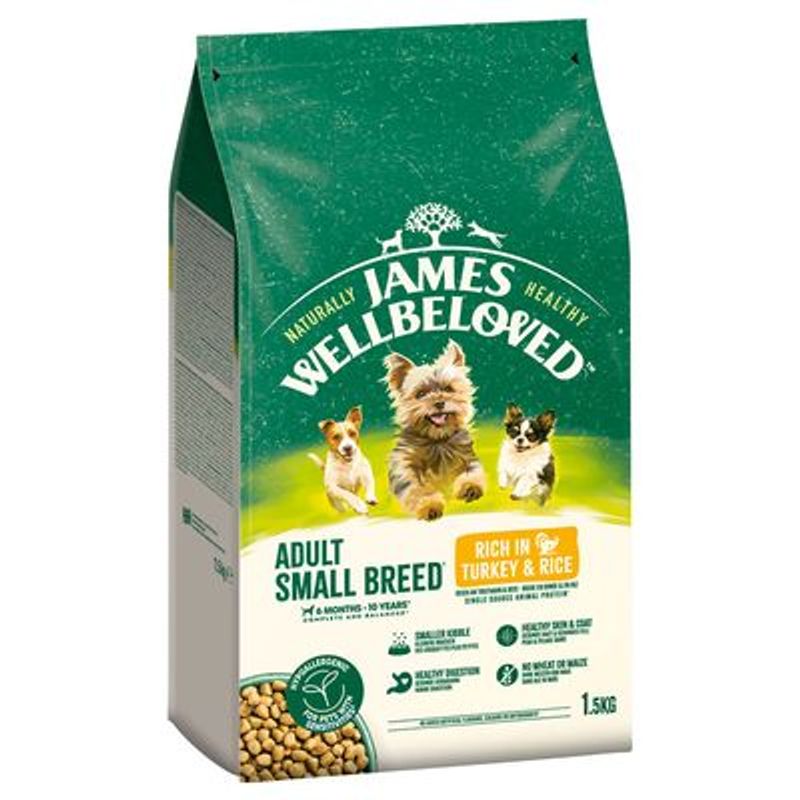 James Wellbeloved Adult Small Breed - Kalkoen & Rijst