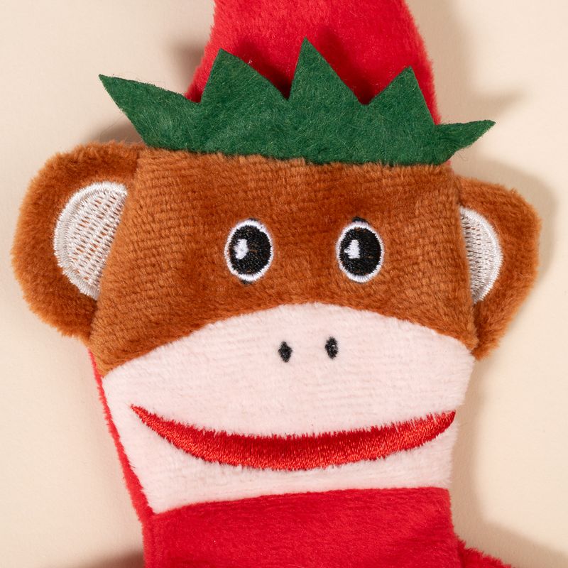 TIAKI Katzenspielzeug Weihnachtsäffchen