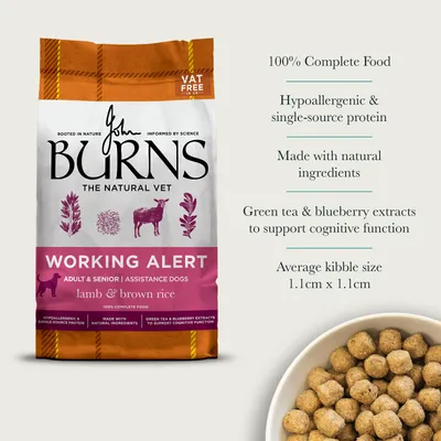 Burns Working Alert Assistance - Lamb & Brown Rice - Multibuy: 2 x 12kg Burns Working Alert Assistance - Lamb & Brown Rice - Multibuy: 2 x 12kg