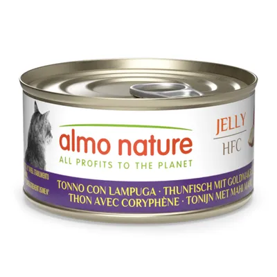 Almo Nature Jelly HFC tonhal aranymakrélával. Minden nyereség a bolygóért.