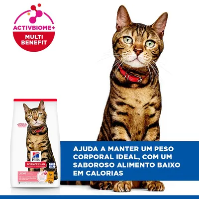 Hill's Adult Light com frango ração para gatos