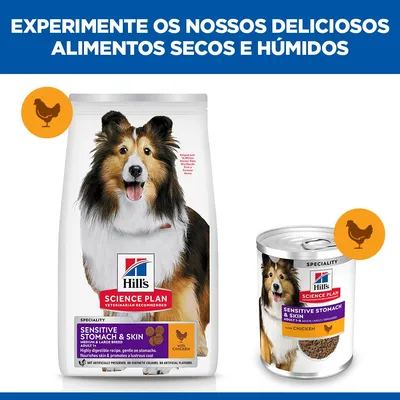 Hill's Science Plan Sensitive Stomach & Skin Adult 1+ Medium com frango