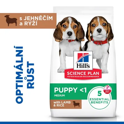 Hill's Science Plan Puppy <1 Medium jahňacie a ryža