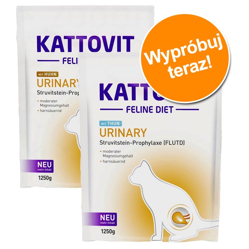 Mieszany pakiet próbny Kattovit Urinary, 2 x 1,25 kg