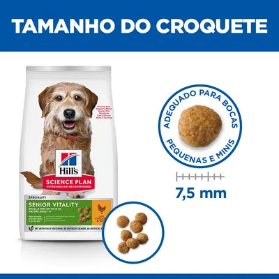 Hill's Science Plan Mature Adult Senior Vitality 7+ Small & Mini com frango