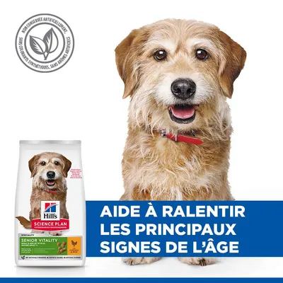 Hill's Science Plan Mature Adult 7+ Senior Vitality Small & Mini au poulet Hill's Science Plan Mature Adult 7+ Senior Vitality Small & Mini au poulet