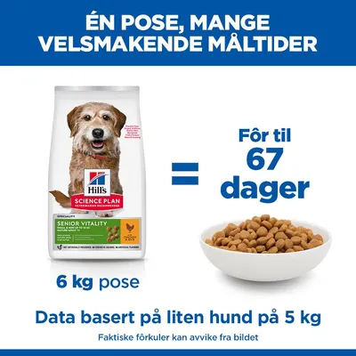 Hill's Science Plan Mature Adult Senior Vitality 7+ Small & Mini med kylling