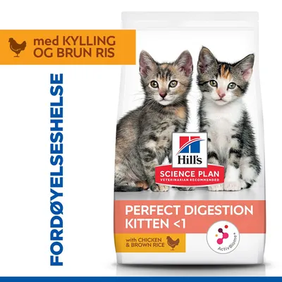 Hill's Science Plan Perfect Digestion Kitten <1 kylling & brun ris