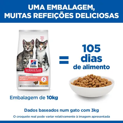 Hill's Science Plan Perfect Digestion Kitten <1 frango e arroz integral
